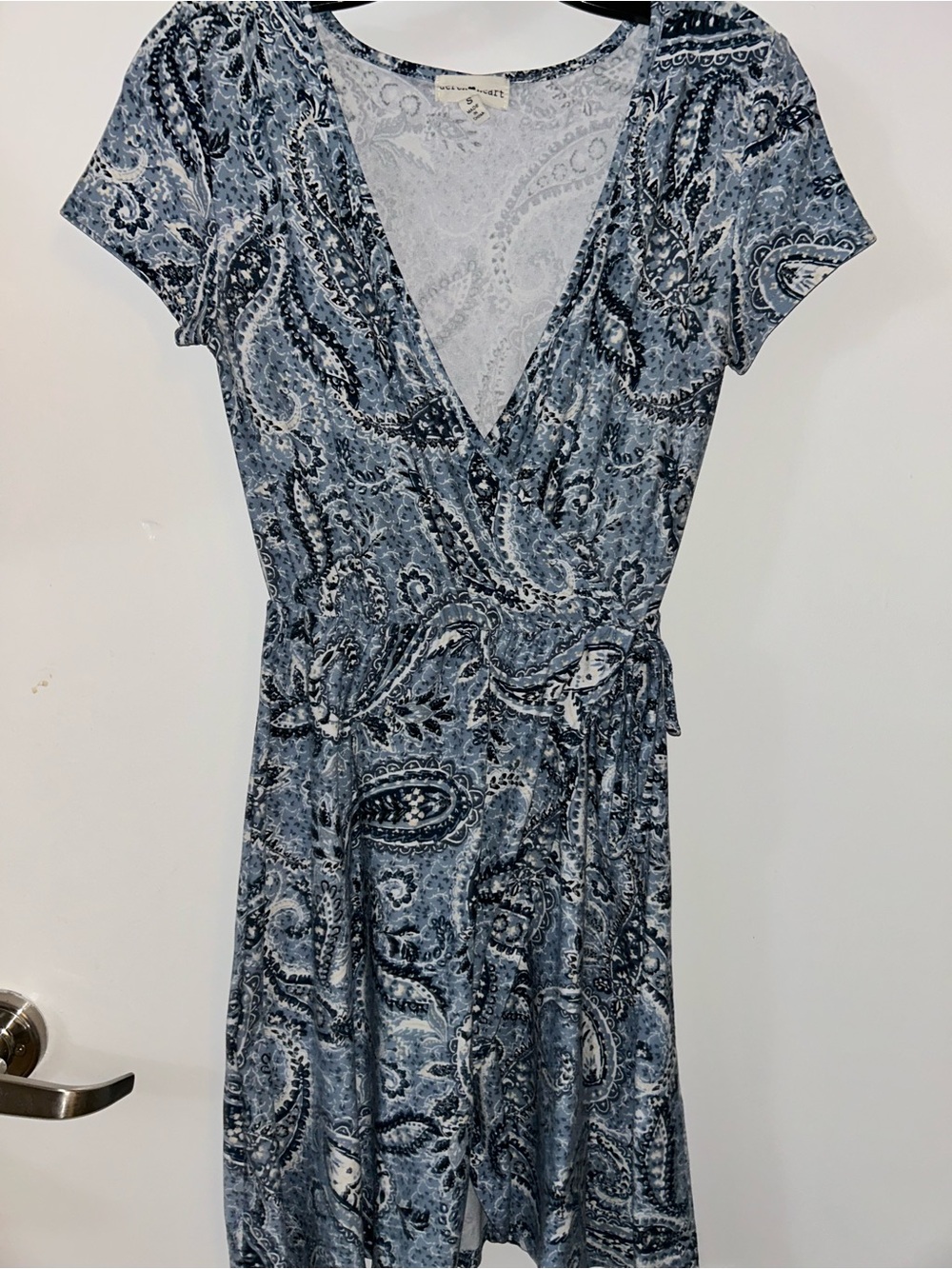Derek Heart Blue Paisley Wrap Dress